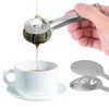 Spoon Shaped Tea Bag Squeezer/Holder Gadget, Round Stainless Steel Teabag