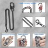Ahiller Wallet Chain Men,Double Lock Carabiner With Tungsten Steel Taper,