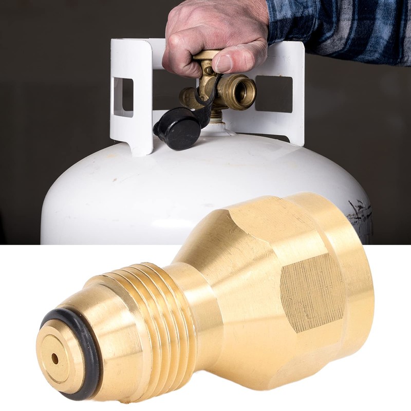 Kadimendium Propane Tank Refill Adapter 1LB Solid Brass Universal Mini
