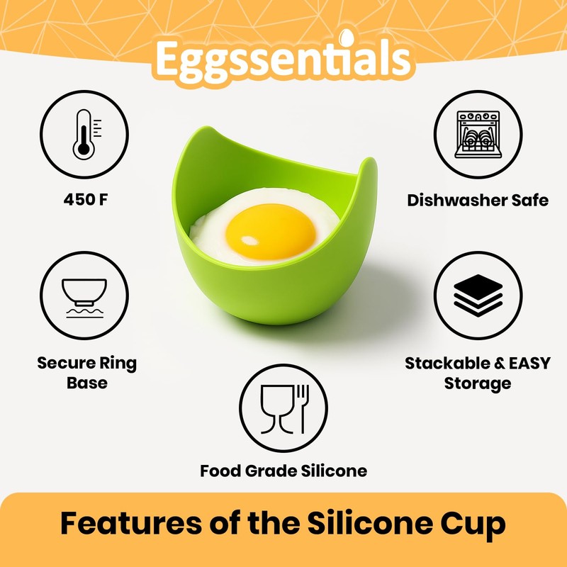 Eggssentials - Poached Egg Cups - Pack of 4 -