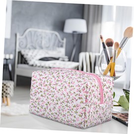 FOMIYES Floral Makeup Bag Pouch for Women Portable Cosmetic Organizer Zipper Stylish Design for Travel and Daily Use Versatile Storage for Makeup Essentials