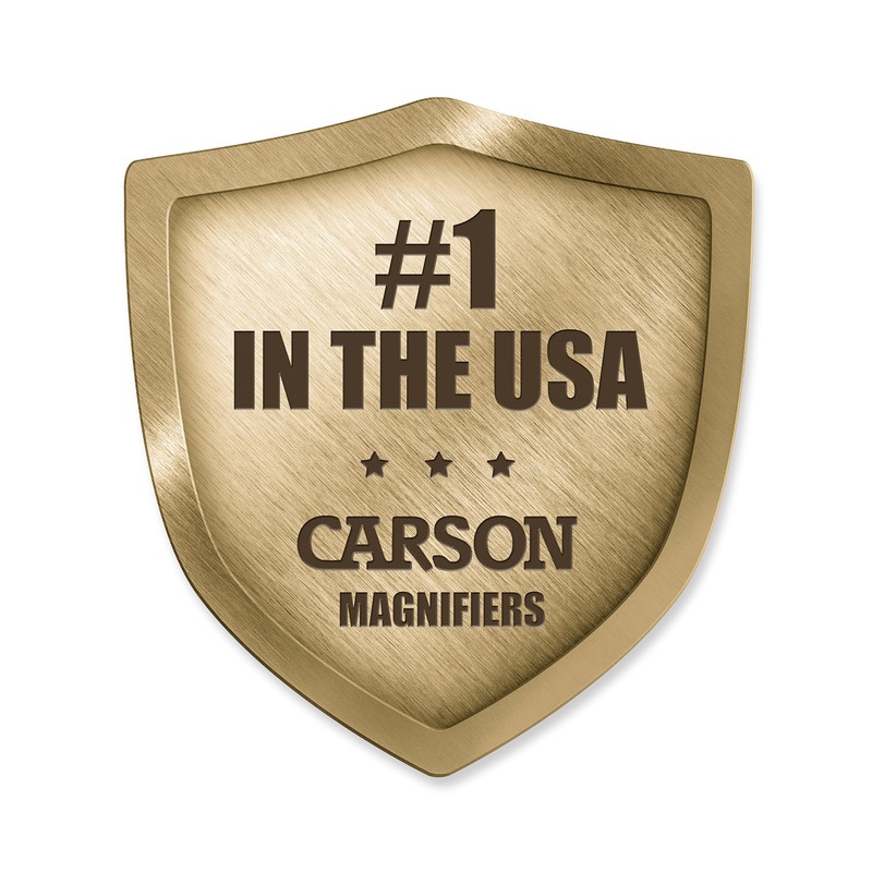 Carson LED Lighted Multi-Power 2.5x, 4.5x, and 6x Pocket Magnifier,