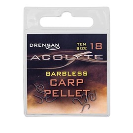 Drennan Acolyte PTFE Coated Spade End Barbless Carp Pellet Hooks: 14