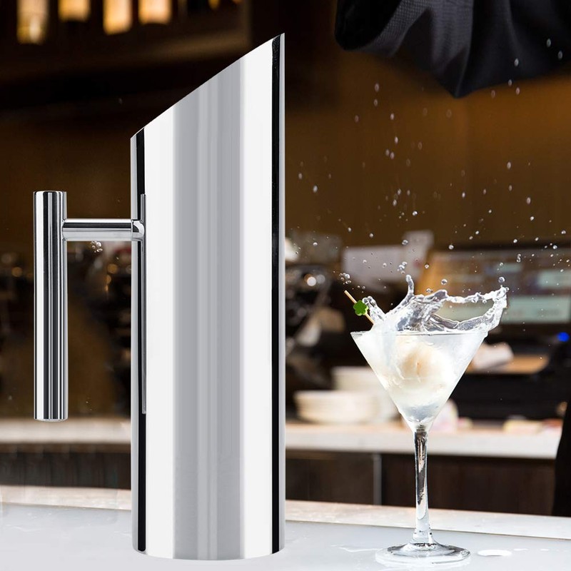 Stainless Steel Jug Cold Drink Pitcher with Ice Guard Cold