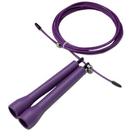 DA VINCI Ultra Speed 10 Ft Adjustable Cable Jump Rope, Super Fast for Double Unders (Purple)