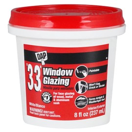 DAP '33' Window Glazing, White, 8 Oz (7079812120)