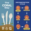 CORAL 100% Compostable Spoons - 120 Heavy Duty No Plastic