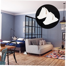 Cabilock Pack of 2 Screen Base Railing Bracket Base for Small Fences Divider Stand Base Outdoor Divider Fence Parts Divider Stand Feet Fences Office Protection Plastic Support Feet White