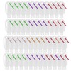 HATTIE 50Pack Travel Plastic Clear Keychain Bottles 50ml/2oz Portable Leakproof