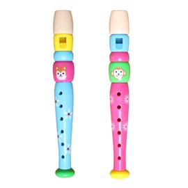 2 Pcs Plastic Recorders for Children Beginners, Recorder Instrument Colorful Toy Trumpet Flute Instrument Music Sound Toys for Boys and Girls Early Education Stage Performance Prop