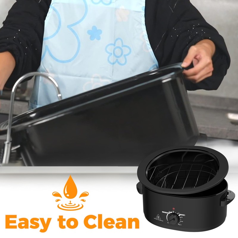 8 QT Electric Roaster Oven with Self-Basting Lid, Turkey Roaster