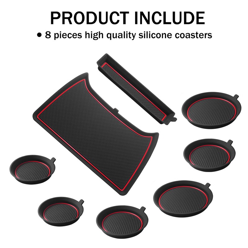 SENSHINE Cup Holder Insert Liner for Subaru Crosstrek Impreza Accessories