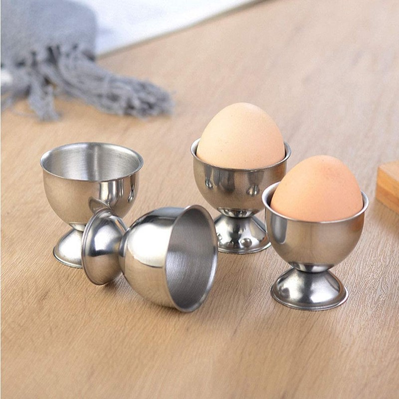 REOVE Egg Cups Set Stainless Steel Soft Boiled Egg Cups