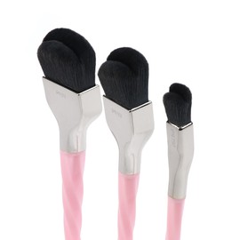 BDELLIUM TOOLS Brocha De Maquillaje Profesional - Mezclador De Doble Cúpula 3 Piezas. Set De Borchas