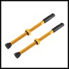 Hihaha 2pcs Aluminum Alloy 80mm Bike Tubeless Valve Stems Gold