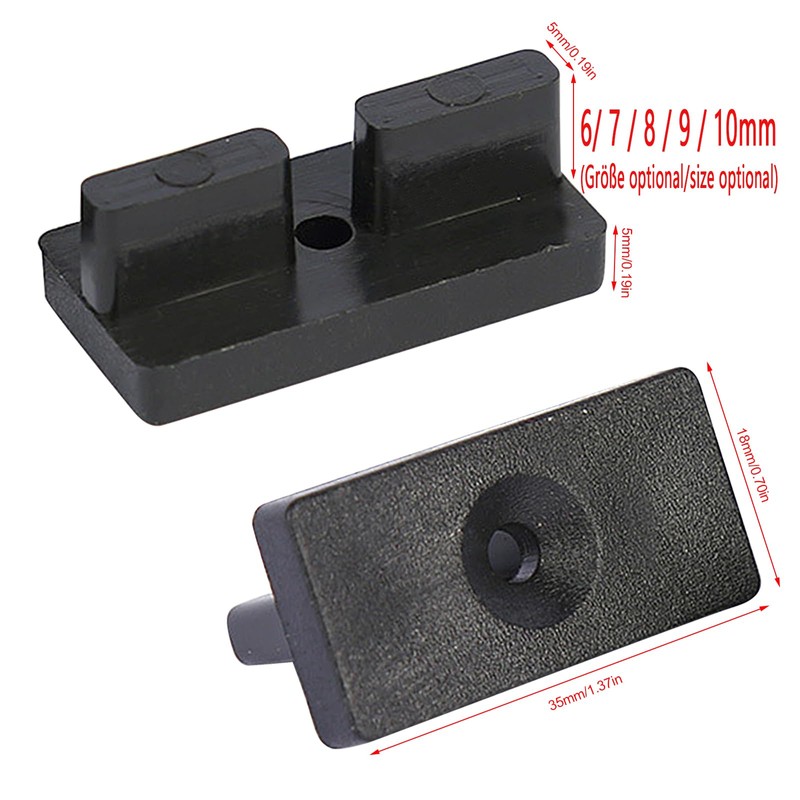 100 x WPC Clips, 6/7/8/9/10 mm Hidden Fixing Spacer Clip,