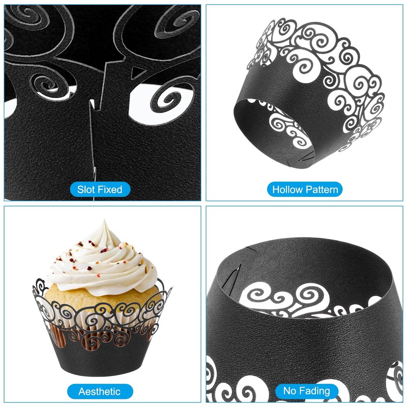 PATIKIL Cupcake Wrappers Paper, 50 Pack Baking Cups Standard Cloud