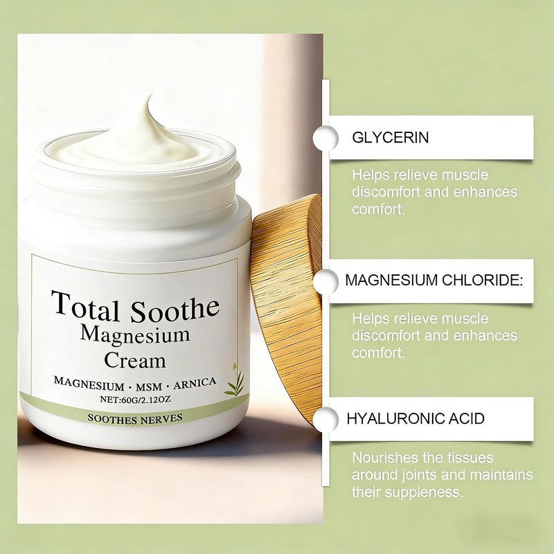 Total Soothe Magnesium Cream, Fast Absorbing 60g (1)