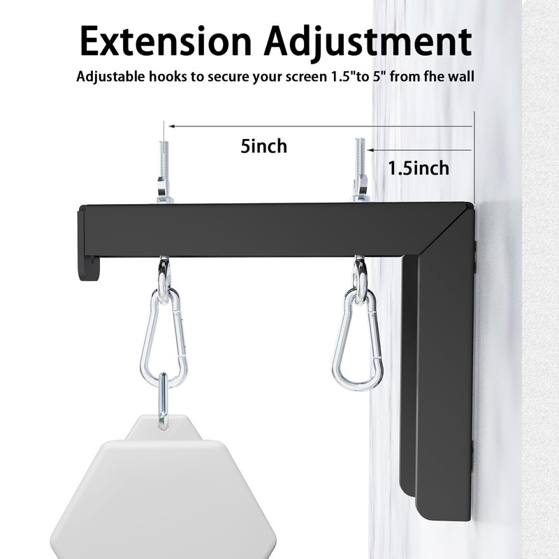 UineHiot Projector Screen Mount, Wall Mountable, Compatible with Most Projectors,