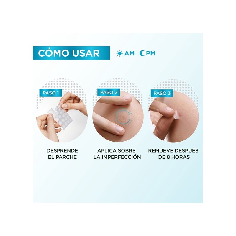 Parche Hidrocoloide Invisible Garnier Para Reducir Imperfecciones 8 piezas