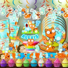 DCBY KIFF Tableware Banner plate birthday party supplies favor centerpiece decoration - 2PC TINSEL CURTAINS