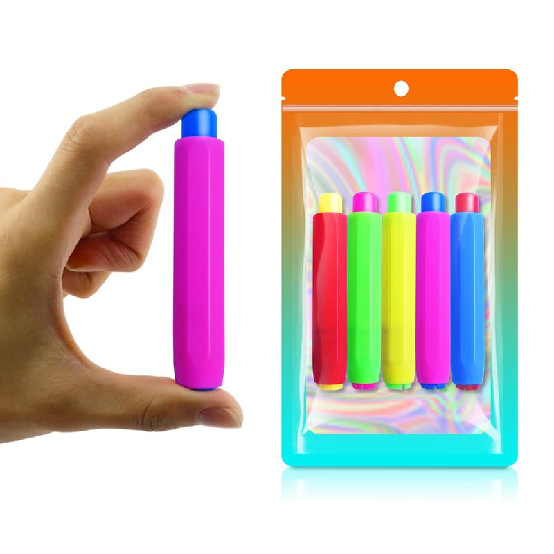 Paichley 5 Pieces Colorful Plastic Chalk Holders，Blackboard Adjustable Set for