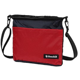 Shoebill Sacoche Bag, Shoulder Bag, Nylon, Waterproof, Mountain Climbing, Outdoors, Lightweight, red navy, 22 x 26 x 2 cm