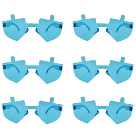 Hanukkah Dreidel Shaped Glasses, Costume Dress-Up Pretend Play (6-Pack)