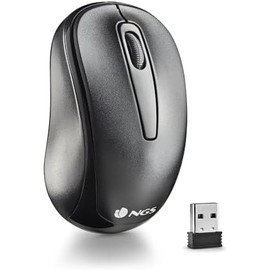 NGS Easy Gamma - Ratón óptico inalámbrico Nano Receptor de 2,4 GHz, 1200 dpi con Puerto USB, 2 Botones  Rueda de Desplazamiento