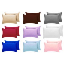 Flannelette Pillow Case Pair 100% Brushed Cotton 50cm x 75cm COLOUR TEAL