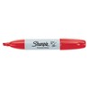 Sharpie 38202 Permanent Markers, Chisel Tip, Red, 12-Count