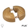 2 Pieces Pipe Covers, Solid Wood, for Pipe diameters: 15mm,