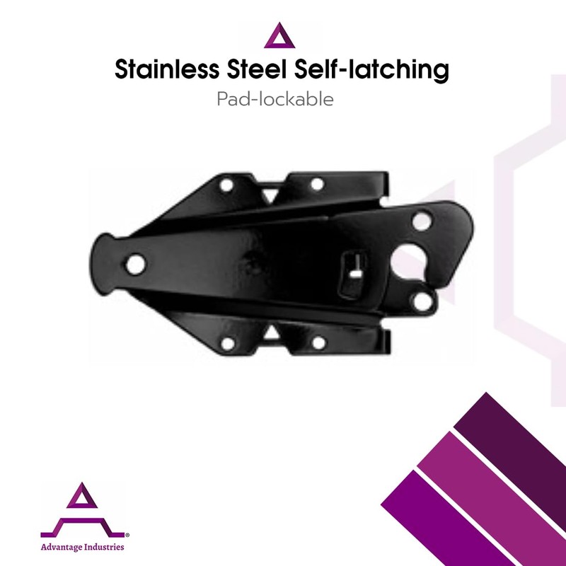 Advantage Industries 5” Stainless-Steel Self-Latching Gate Latch | Hidden Spring
