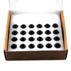 DCVAMOUS 24 PC 14x1.5 Lug Nuts Black 19mm Hex Compatible