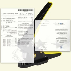 ZONG LAN Hand Press Heavy Duty Grommet Tool Kit Eyelet Machine Punch Tool Kit with 3 Dies of 5/16" 3/8" 1/2" and 900 Set Silver Metal Grommets for Tarp Leather Fabric Curtains