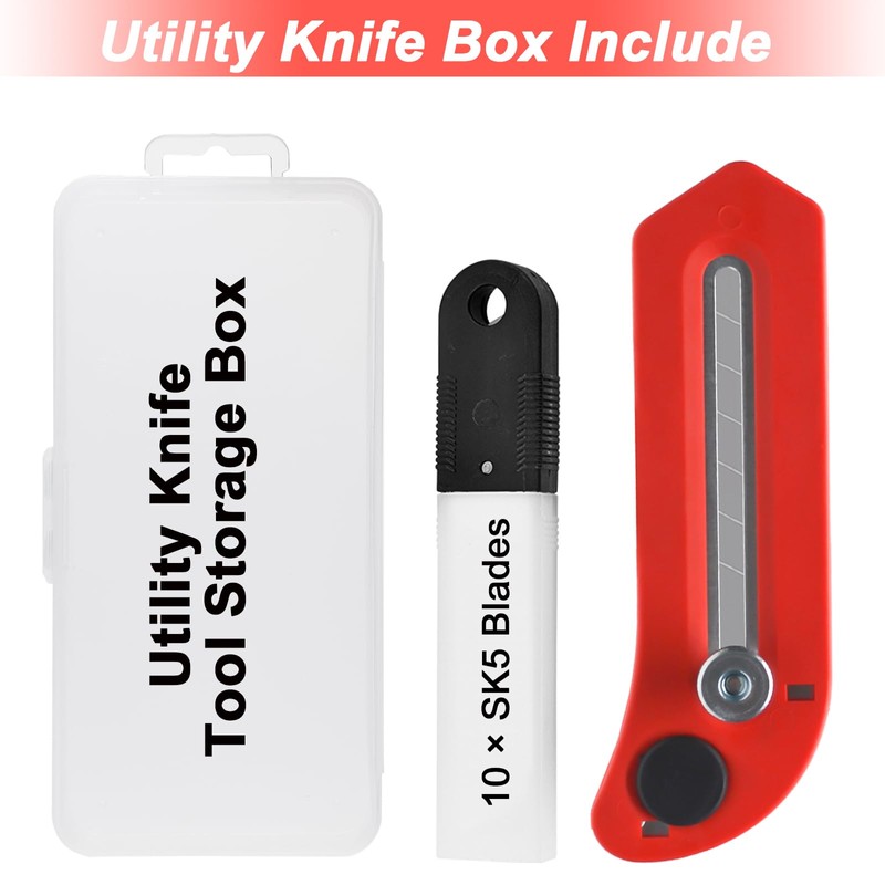 Stainless Steel Heavy-duty Utility Knife with Comfortable Silicone Cover, Quick
