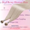 Moresoo Blonde Nano Hair Extensions Human Hair Platinum Blonde Human