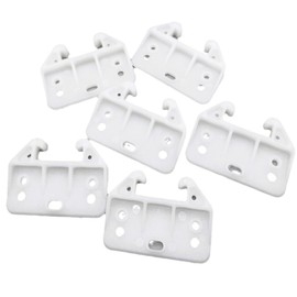 Helonge Drawer Guide Bracket, 6 Pcs White Drawer Slides Guides Bracket Plastic Drawer Track Guides with Screws