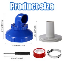 Lyreh 5pcs Pool Jet Nozzle Set, 360° Swivel Rotatable Pool Inlet Nozzle Fittings Swimming Pools Return Jet for Intex Spa Spout Replacement Parts Accessories