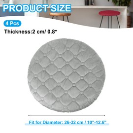 PATIKIL Stool Covers Round, 4 Pack Elastic Bar Stool Covers Washable Stool Cushion Slipcover Stretchy Bar Chair Seat Cover for 10-13 Inch Chair, Silver-grey