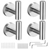 ProChosen 4 Pack Towel Hooks, Wall Coat Hook Bathroom Matte