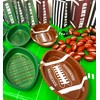 GiftExpress 10PC Plastic Football Serving Trays, Game Day Football Themed