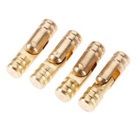 dophee 16Pcs Pure Copper Invisible Concealed Barrel Hinges, Tiny Brass Hidden Box Hinges for Jewelry Box Small Wooden Case Gift Box Pen Pencil Box, 5x19mm/0.20"x0.75"