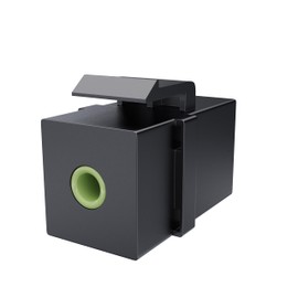 DIYTECH Premium 3.5mm Keystone Jack, Female to Female Headphone Speaker Jack Keystone, Stereo Wall Jacks in-line Modular, for Audio Jack Wall Plates, Aux Wall Plate (5 Pack Black)