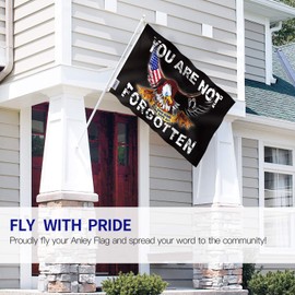 Anley Fly Breeze 3x5 Ft POW/MIA Flag - Vivid Color and Fade Proof - Canvas Header and Brass Grommet - You are Not Forgotten 3 X 5 Ft