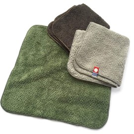 Imabari Towel, 100 Colors, Mini Handkerchief, Set of 3, Hyakka Ran, M Color (Green B)