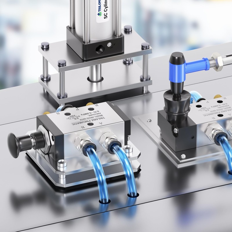 TAILONZ PNEUMATIC 1/4"NPT 5 Way 2 Position Air Hand Lever