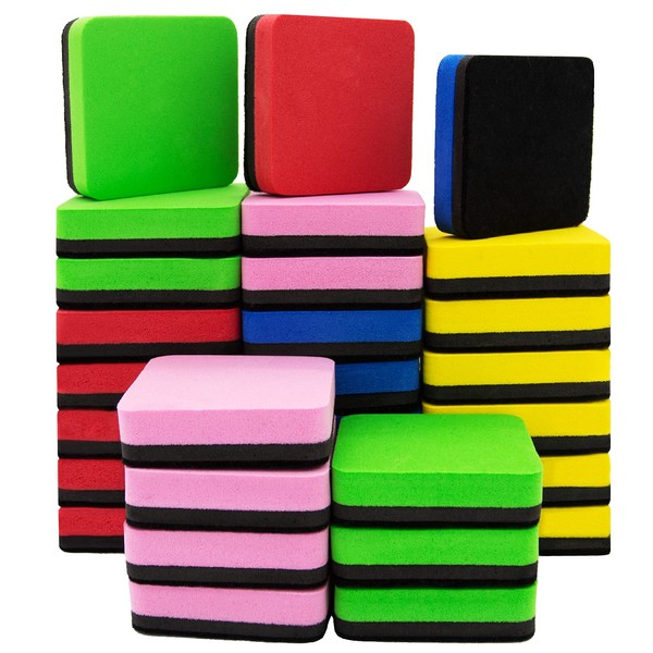 OWLKELA 30 Pack Whiteboard Eraser for Kids and Adults, Washable