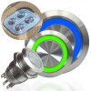 AutoLöc Power Accessories 22mm Billet 12V Momentary Push Button Switch