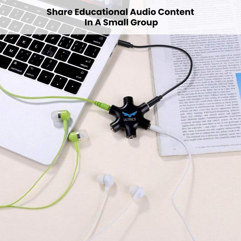 NEW LEADER Headphone Splitter, Audio Splitter 3.5mm Jack with 5